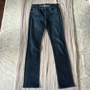 7 for all Mankind straight Kimmie dark wash jeans size 28 used in very good cond
